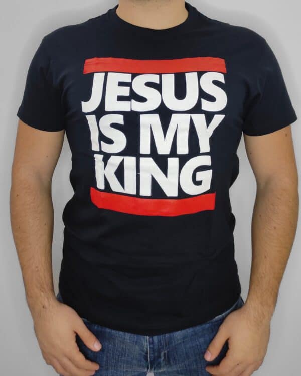 T-shirt nera con grafica davanti